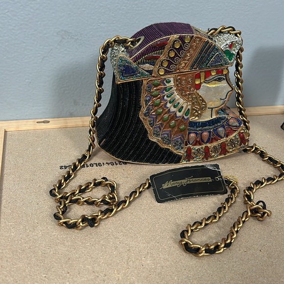 Mary Frances vintage Egyptian Crossbody Box Bag rare collectible - Picture 2 of 16